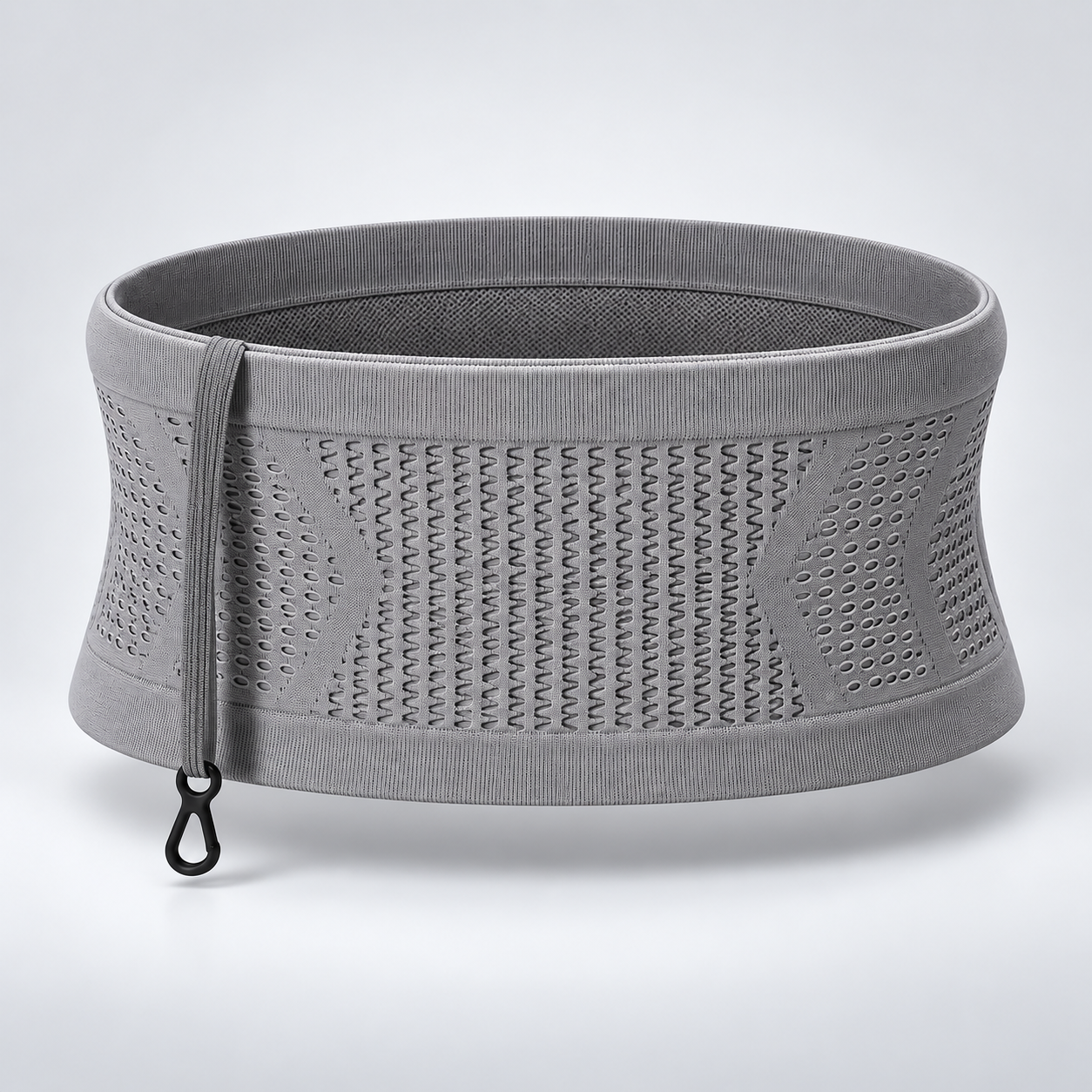 Ceinture de running grise, vue à 360°